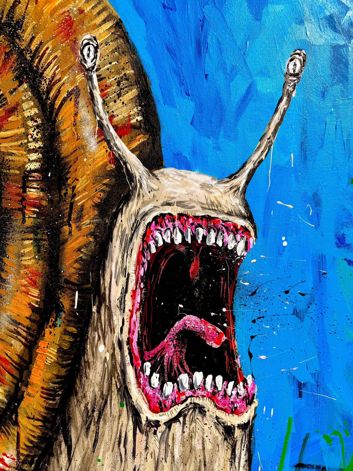 Snail Tank Original Painting